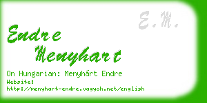 endre menyhart business card